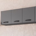 Ver imagem 4 de Armário Aéreo Cozinha Light 3 Portas Cinza - Irm Móveis