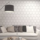 Ver imagem 1 de Papel de Parede Geométrico Colonial Off White + Cola Inclusa