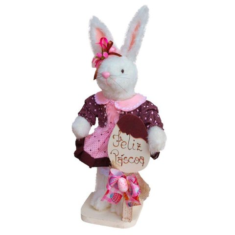 Coelha de Páscoa Chocolateira Artesanal 50cm