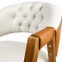Ver imagem 4 de Kit 2 Poltronas Lithi Linho Marfim Durango Macau Madeira Maciça