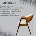 Ver imagem 6 de Kit 2 Poltronas Lithi Linho Marfim Durango Macau Madeira Maciça