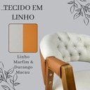 Ver imagem 7 de Kit 2 Poltronas Lithi Linho Marfim Durango Macau Madeira Maciça