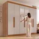 Ver imagem 7 de Guarda-Roupa Casal Malta 6 Portas 2 Gavetas com Espelhos Yescasa