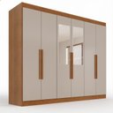 Ver imagem 3 de Guarda-Roupa Casal Malta 6 Portas 2 Gavetas com Espelhos Yescasa