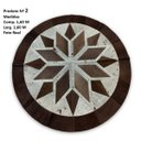 Ver imagem 2 de Tapete Mandala Redondo 100% Couro 1,60 Diâmetro