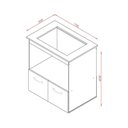 Ver imagem 6 de Balcão para Cooktop Elisa 2 Portas MDP 75cm Branco Moblis