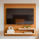 Ver imagem 1 de Painel de Tv até 32 Polegadas Moderno com Prateleiras Off White Porta Objetos Sala Estar Quarto Home