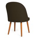 Ver imagem 6 de Kit 06 Cadeiras Poltrona de Jantar Luna Suede Marrom Pés Palito Castanho - Pallazio