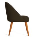 Ver imagem 5 de Kit 06 Cadeiras Poltrona de Jantar Luna Suede Marrom Pés Palito Castanho - Pallazio