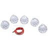 Combo com 5 Prismas Esferas Multifacetadas Cristal 40mm - 1