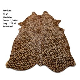 Tapete Sala Couro Inteiro Animal Print Leopardo - 02 - 2