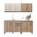 Ver imagem 1 de Cozinha Completa Dinamarca 10 Portas 2 Gavetas com Vidro 6123.163 Castini - Indékes