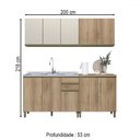 Ver imagem 4 de Cozinha Completa Dinamarca 10 Portas 2 Gavetas com Vidro 6123.163 Castini - Indékes