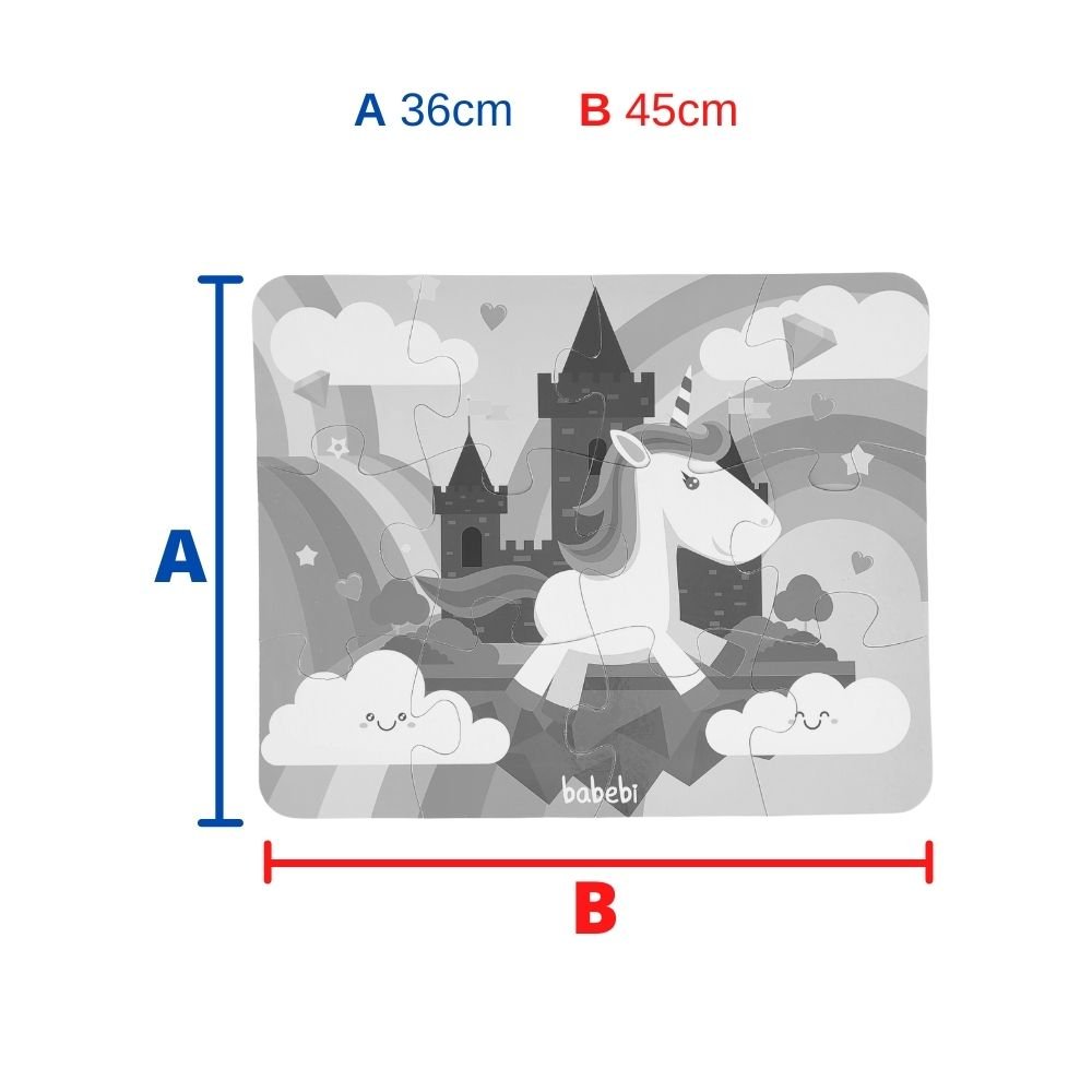 Quebra Cabeça Infantil Gigante Educativo Unicórnio 12 Peças