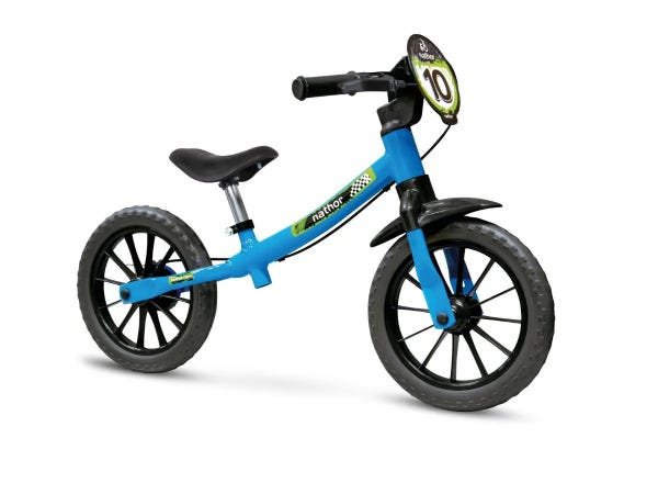 Bicicleta Equilíbrio Balance Azul sem pedal - Nathor