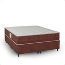 Ver imagem 7 de Cama Box Queen + Colchão Prime Espuma D45 Marrom Suede Marrom/marrom