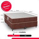 Ver imagem 4 de Cama Box Queen + Colchão Prime Espuma D45 Marrom Suede Marrom/marrom