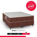 Ver imagem 5 de Cama Box Queen + Colchão Prime Espuma D45 Marrom Suede Marrom/marrom