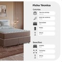 Ver imagem 3 de Cama Box Queen + Colchão Prime Espuma D45 Marrom Suede Marrom/marrom