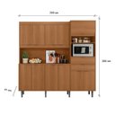 Ver imagem 4 de Armário de Cozinha Bahamas 11 Portas 2 Gavetas Jequitibá - Lukaliam