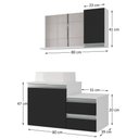 Ver imagem 3 de Conjunto Gabinete Banheiro Cross 80 (gabinete+espelheira+cuba) Branco Preto