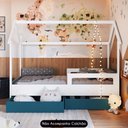 Ver imagem 5 de Cama Infantil Casinha com 2 Gavetas Infix C06 Branco/azul - Mpozenato