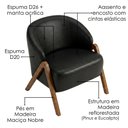 Ver imagem 4 de Poltrona Decorativa Iris Pes Madeira Courino Tcs 724 Moll