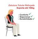 Ver imagem 5 de Kit 2 Cadeiras de Cozinha Vermelho e Metal Prete com Assento Estofado