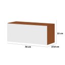 Ver imagem 4 de Armário Aéreo Geladeira 100% Mdf 70 Cm Claire Cinamomo/branco