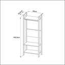 Ver imagem 2 de Armário Closet com Prateleira Az1029 Branco/nogal Tecnomobili