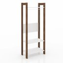 Ver imagem 7 de Armário Closet com Prateleira Az1029 Branco/nogal Tecnomobili