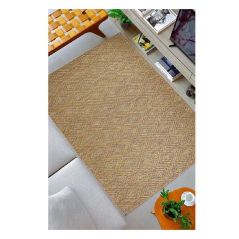 Tapete para Sala 1,00m x 1,50m Sisal Antiderrapante Sem Pelo Lâncer - 573 BLEND