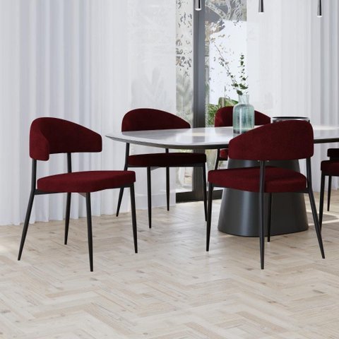 Conjunto 4 Cadeiras de Jantar Blees com Estr.Preta