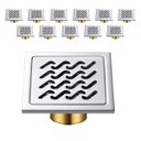 Ver imagem 1 de Ralo Inox 10x10 Lavabo Anti Odor Anti Inseto Kit 11 Uni Banheiro Lavanderia Quintal Duravel Higienic