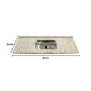 Ver imagem 3 de Pia Cozinha Granito Arabesco 120cm Cuba Inox N1 Rasa Simples: Arabesco