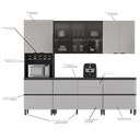 Ver imagem 6 de Cozinha Modulada 5 Peças 10 Portas 6 Gavetas Nicho p/Forno MDF Dodradiça Slow Motion Lúmina Itatiaia