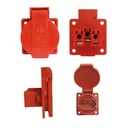 Ver imagem 1 de Tomada Industrial Embutir 2p+t 10-20a Vermelha Lukma