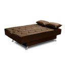 Ver imagem 4 de Sofá Cama 1,80m Istambul Suede Marrom Mirra Decor