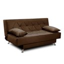 Ver imagem 6 de Sofá Cama 1,80m Istambul Suede Marrom Mirra Decor
