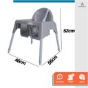 Ver imagem 5 de Cadeirão de Alimentação Cadeira Alta Infantil Bebê Bandeja Removivel Cinto de Segurança Papa Cinza -