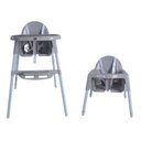 Ver imagem 1 de Cadeirão de Alimentação Cadeira Alta Infantil Bebê Bandeja Removivel Cinto de Segurança Papa Cinza -