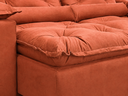 Ver imagem 5 de Sofá Retrátil e Reclinável 2,70m em Tecido Veludão c/Pillow Nos Braços Athenas:Terracota/270cm