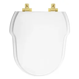 Assento Sanitário Laqueado Soft Close Hampton Branco para vaso Incepa com Ferragem Dourada - 1