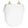 Assento Sanitário Laqueado Soft Close Hampton Branco para vaso Incepa com Ferragem Dourada - 1