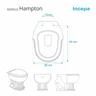 Assento Sanitário Laqueado Soft Close Hampton Branco para vaso Incepa com Ferragem Dourada - 3