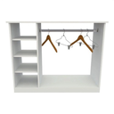 Ver imagem 2 de Balcão Expositor Arara Central com Cabideiro e Nichos para Loja G2 Cor Branco