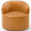 Ver imagem 6 de Poltrona Giratória Orgânica para Sala de Estar Living Helena L02 Couríssimo Whisky - Lyam Decor