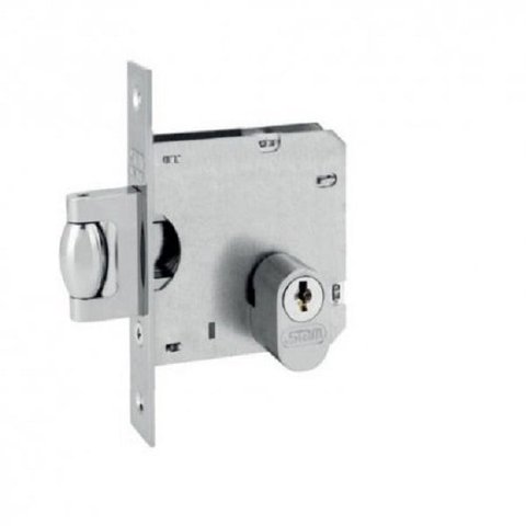 Fechadura 1005 Pivotante Roseta Redonda Inox Stam