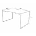 Ver imagem 5 de Mesa Jantar Industrial Retangular 137x90cm Branca Base Dourada com 4 Cadeiras Eames Eiffel Brancas M