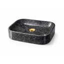 Ver imagem 4 de Cuba Sobrepor para Banheiro e Lavabo Efeito Mármore Negro Premium 37x27cm